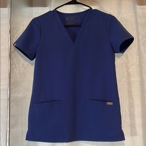 FIGS 3 POCKET SRUB TOP XXS DENIM